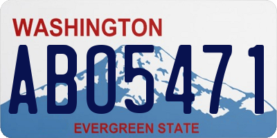 WA license plate ABO5471