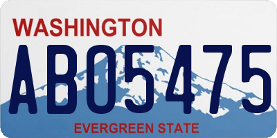 WA license plate ABO5475
