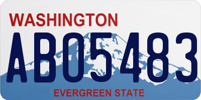 WA license plate ABO5483