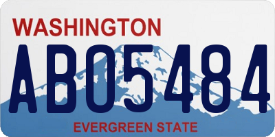 WA license plate ABO5484