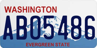 WA license plate ABO5486