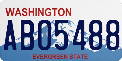 WA license plate ABO5488