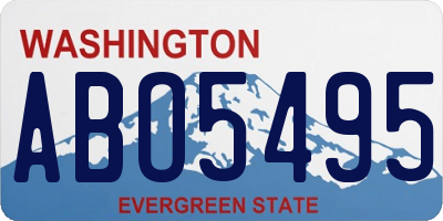 WA license plate ABO5495