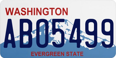 WA license plate ABO5499
