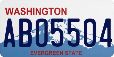 WA license plate ABO5504