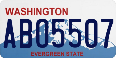 WA license plate ABO5507