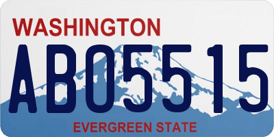 WA license plate ABO5515