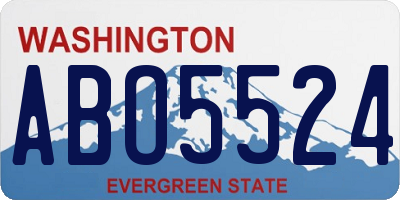 WA license plate ABO5524
