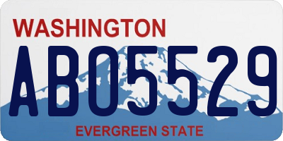 WA license plate ABO5529