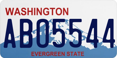 WA license plate ABO5544