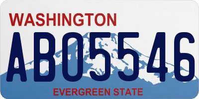WA license plate ABO5546