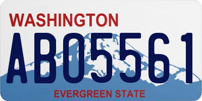 WA license plate ABO5561