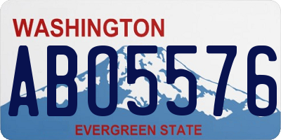 WA license plate ABO5576