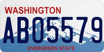 WA license plate ABO5579