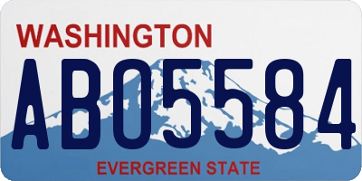 WA license plate ABO5584