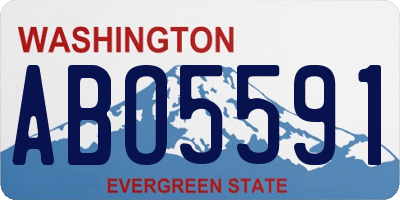 WA license plate ABO5591
