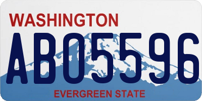 WA license plate ABO5596
