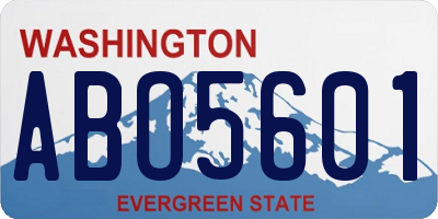 WA license plate ABO5601