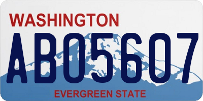 WA license plate ABO5607