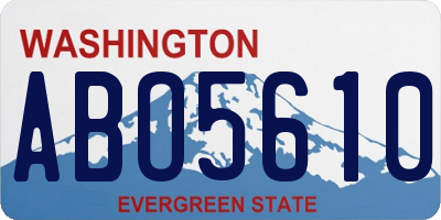WA license plate ABO5610