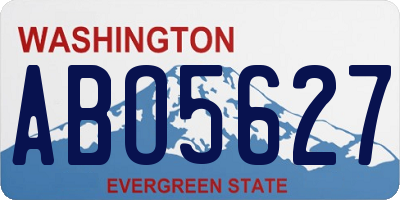 WA license plate ABO5627