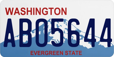 WA license plate ABO5644