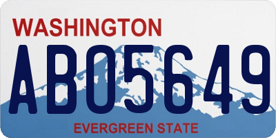 WA license plate ABO5649