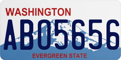 WA license plate ABO5656
