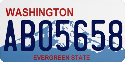 WA license plate ABO5658