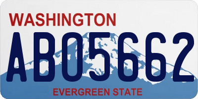 WA license plate ABO5662