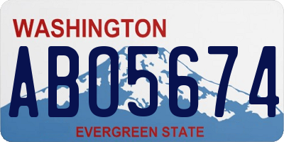 WA license plate ABO5674