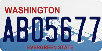 WA license plate ABO5677