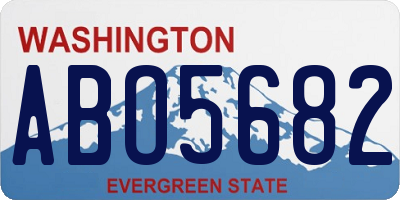 WA license plate ABO5682
