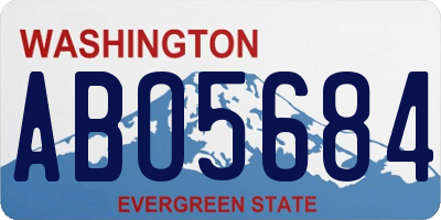 WA license plate ABO5684