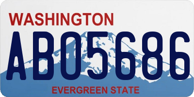 WA license plate ABO5686