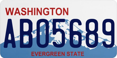 WA license plate ABO5689