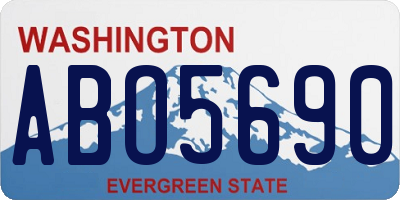 WA license plate ABO5690