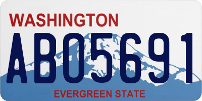 WA license plate ABO5691