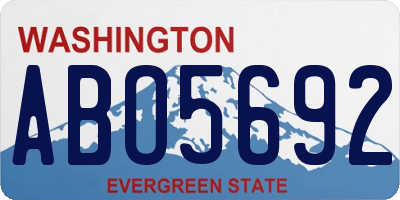 WA license plate ABO5692