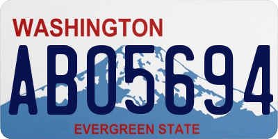 WA license plate ABO5694