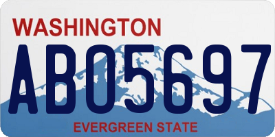 WA license plate ABO5697