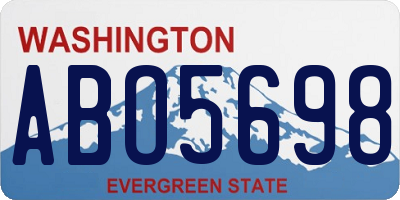 WA license plate ABO5698