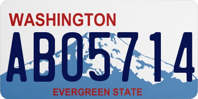 WA license plate ABO5714