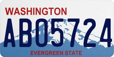 WA license plate ABO5724