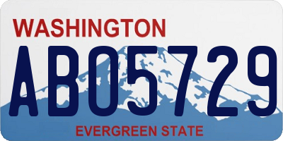 WA license plate ABO5729