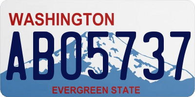 WA license plate ABO5737