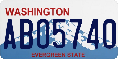WA license plate ABO5740