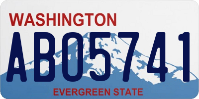 WA license plate ABO5741