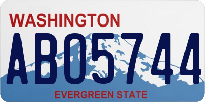 WA license plate ABO5744
