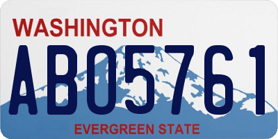 WA license plate ABO5761